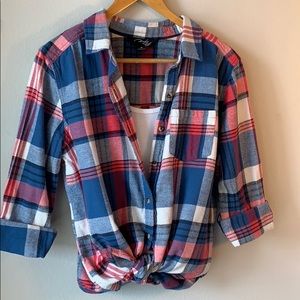 Red, White, and Blue button up